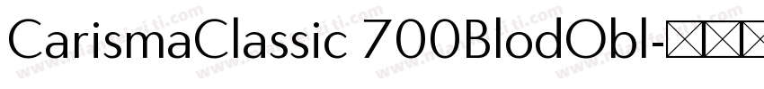 CarismaClassic 700BlodObl字体转换